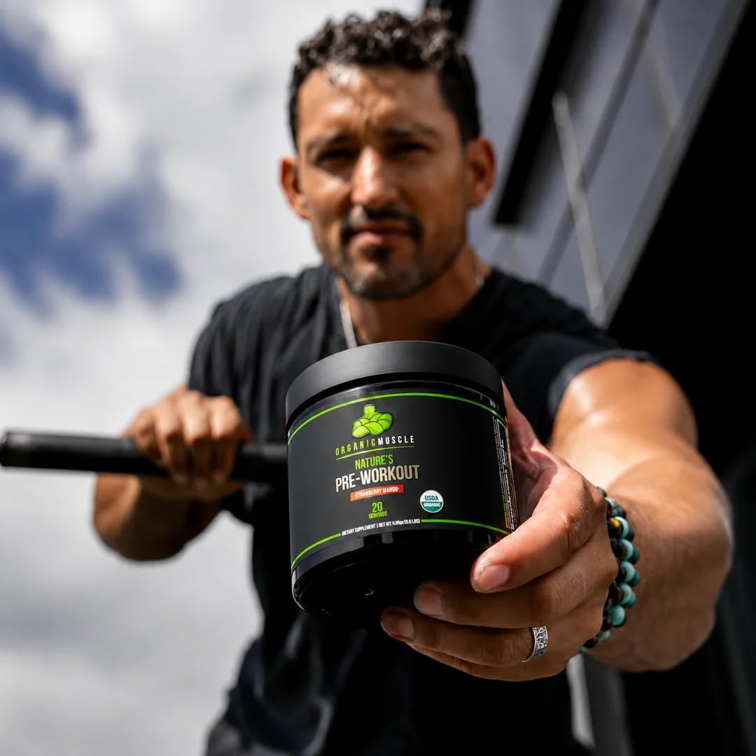 Organic Muscle Pre-Workout Powder Strawberry Mango - 20 Servings - image 9