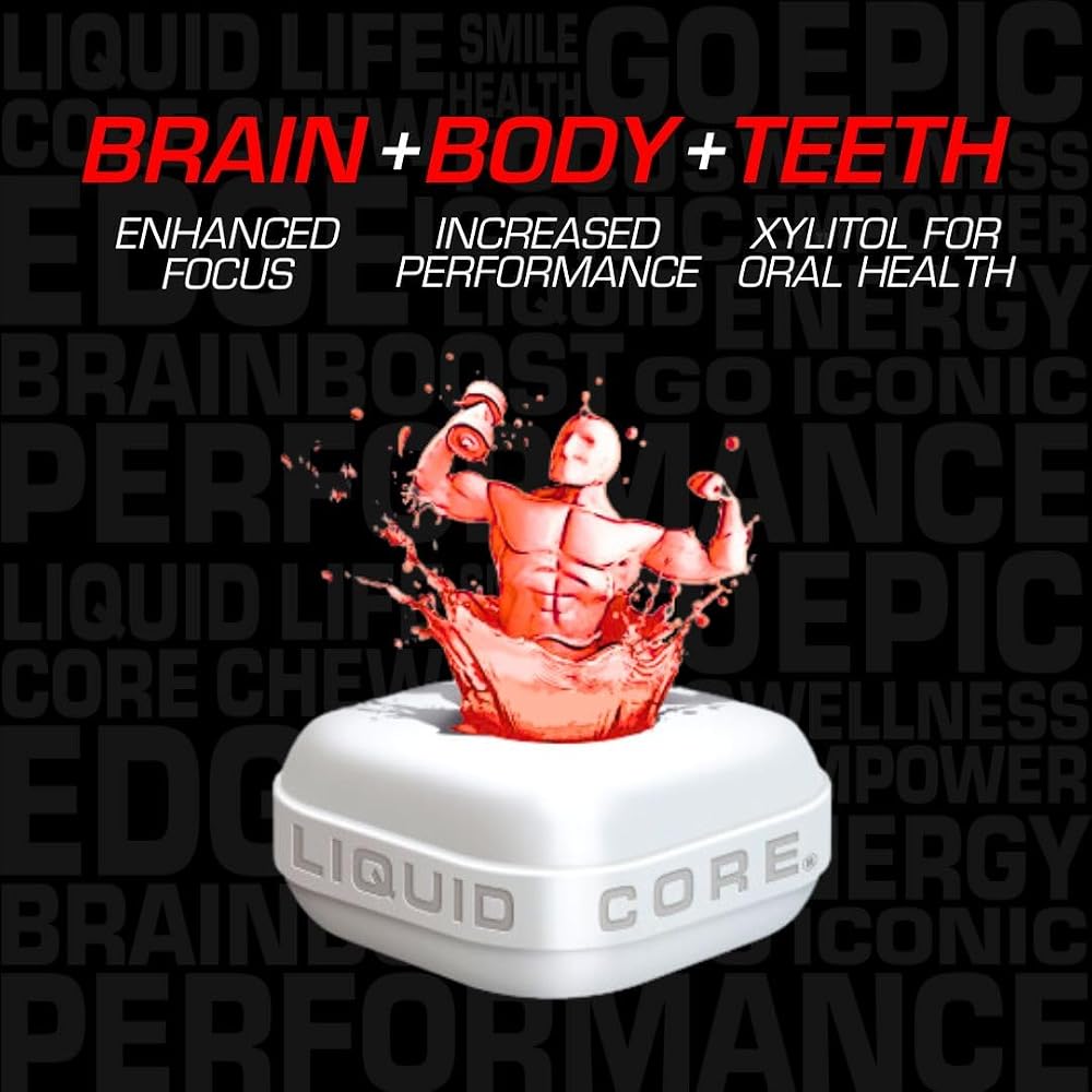 Liquid Core Apollo Energy Gum 80mg Caffeine - 25 Pieces - image 5