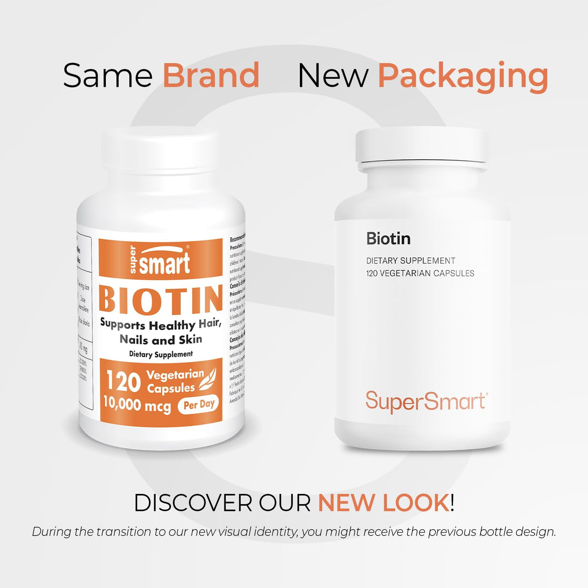 Supersmart Biotin 10,000mcg Vitamin B7 - 120 Vegetarian Capsules - image 2