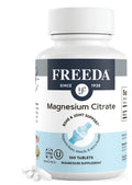 FREEDA Magnesium Citrate 400mg Tablets for Muscle Support - 100 Count