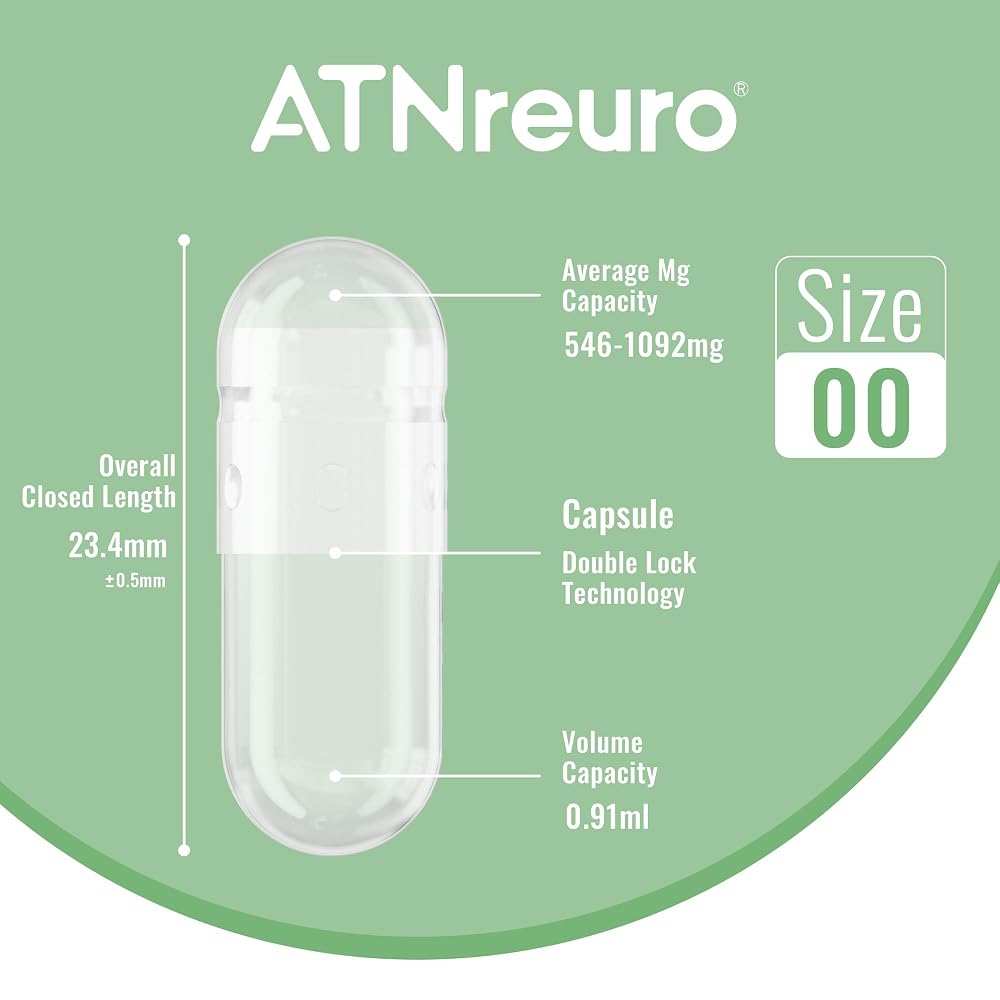 ATNreuro Size 00 Empty Gelatin Capsules - 100 Count - image 3
