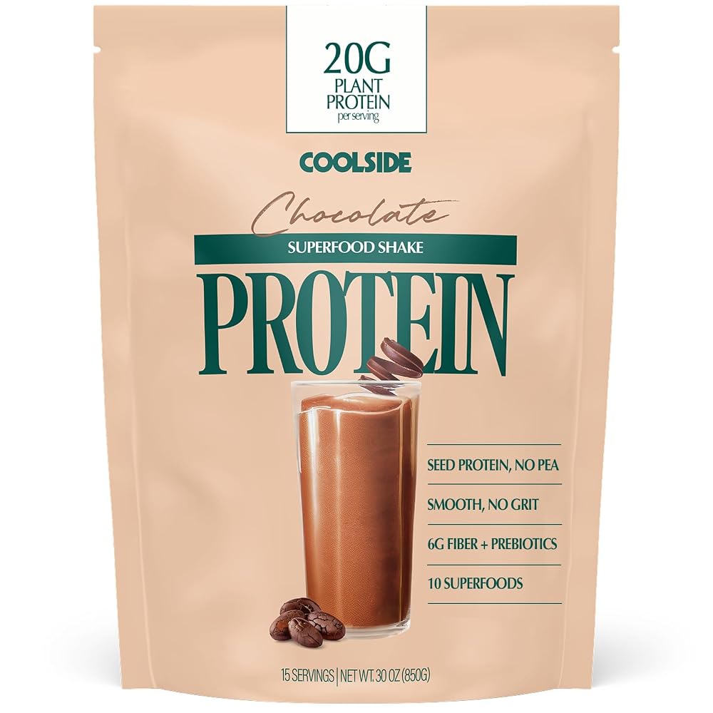 Coolside Clean Plant-Based Protein Powder with Probiotics - 15 Servings