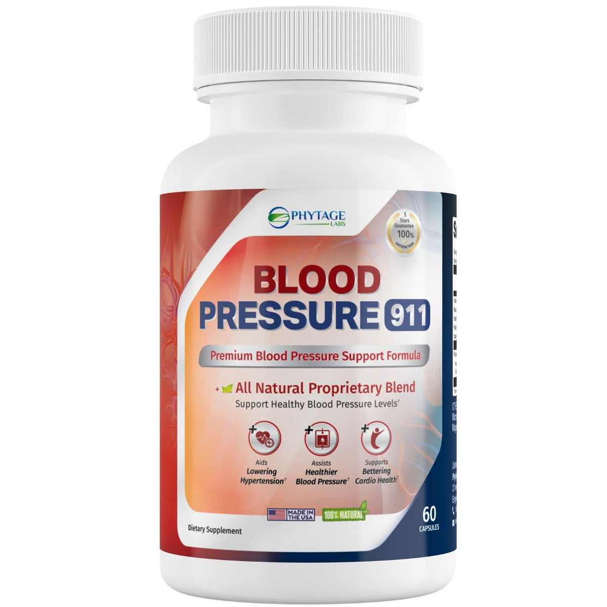 Phytage Labs Blood Pressure 911 Heart Support - 60 Capsules