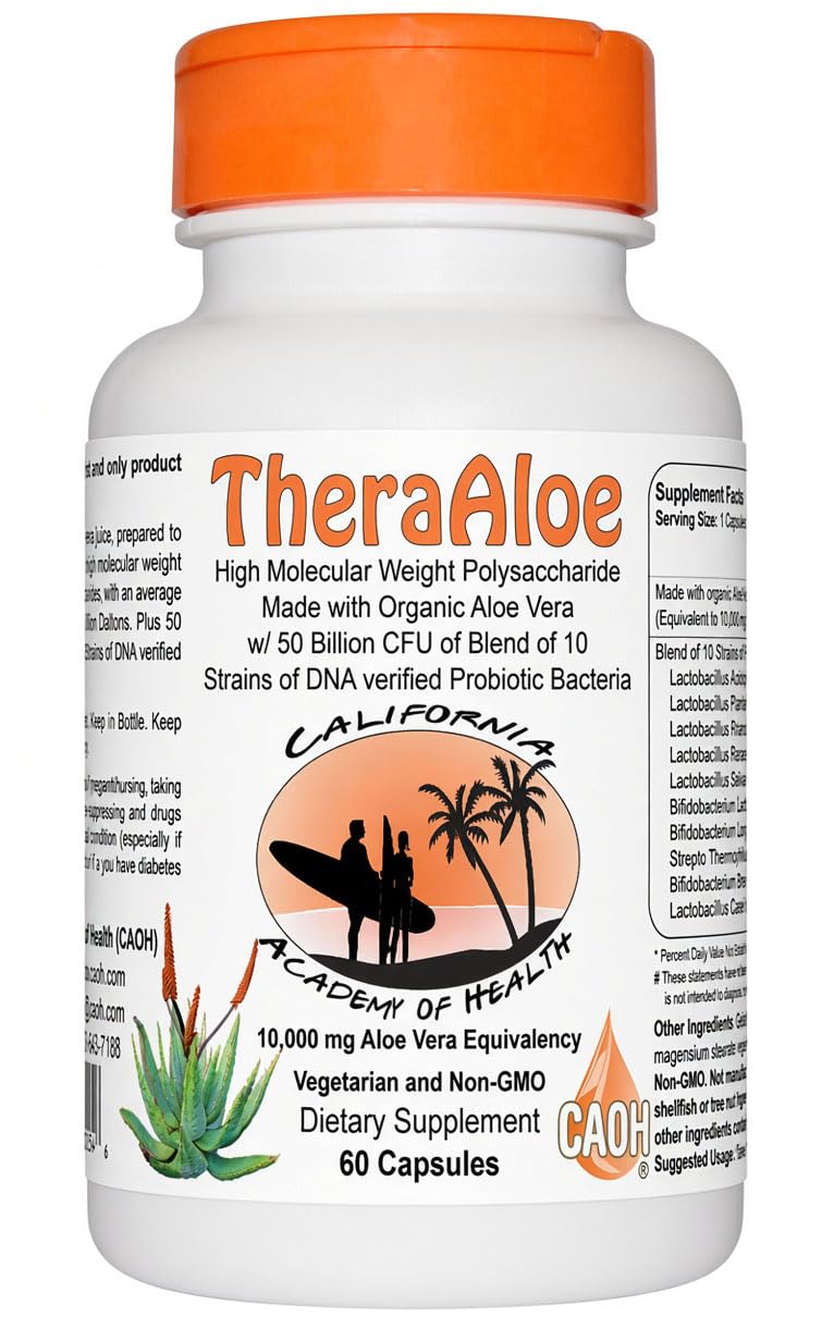 California Academy of Health TheraAloe 200X Aloe Vera - 60 Softgels