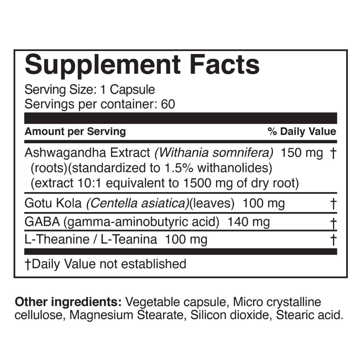 Univera Anti Stress Supplement with Ashwagandha & GABA - 60 Capsules - image 5