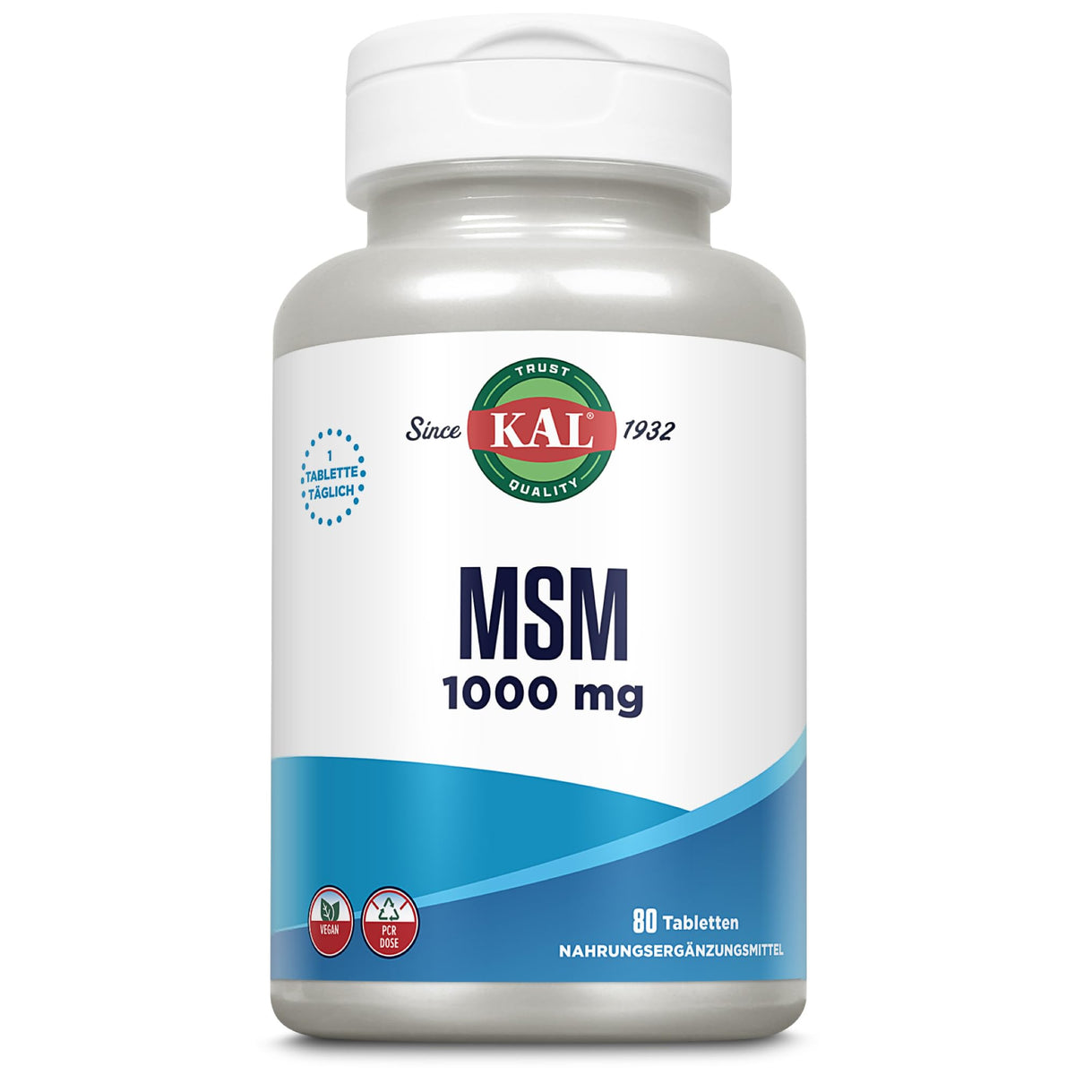 KAL MSM 1000 mg Tablets - 80 Count