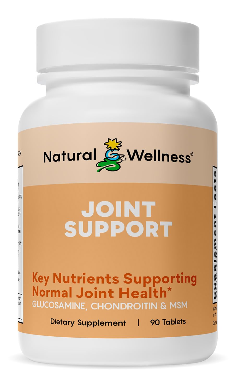 Natural Wellness Glucosamine Chondroitin MSM Turmeric Tablets - 90 Count