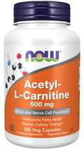 Now Foods Acetyl L-Carnitine 500 mg - 100 Capsules