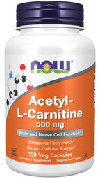 Now Foods Acetyl L-Carnitine 500 mg - 100 Capsules