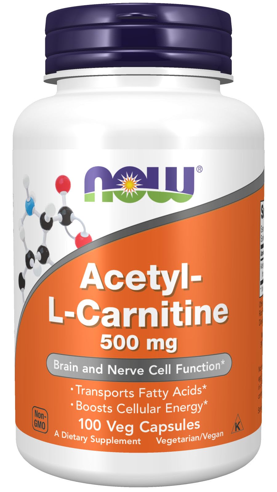 Now Foods Acetyl L-Carnitine 500 mg - 100 Capsules