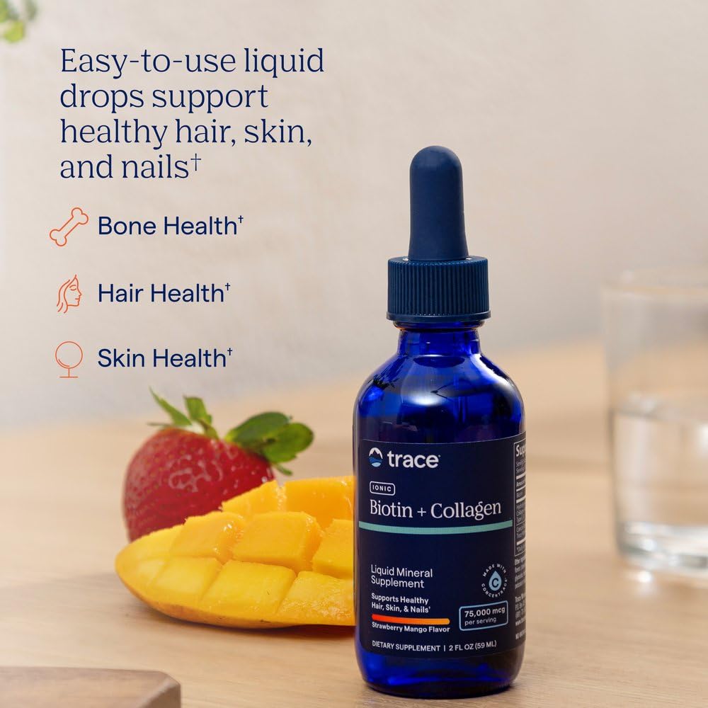 Trace Minerals Ionic Biotin + Collagen Supplement - 2 fl oz - image 2