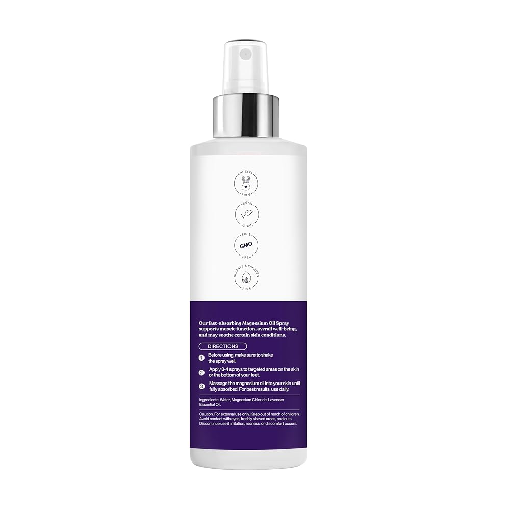 Magnesium Oil Spray Lavender for Sleep and Muscle Recovery - 8.45 fl oz - image 4
