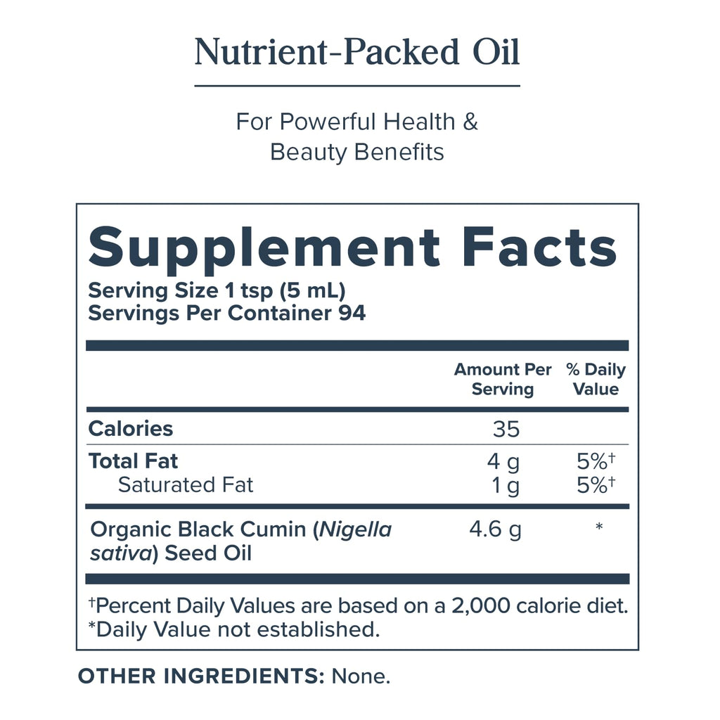 HERITAGE STORE USDA Organic Black Seed Oil, Cold Pressed, 16 fl oz - image 3
