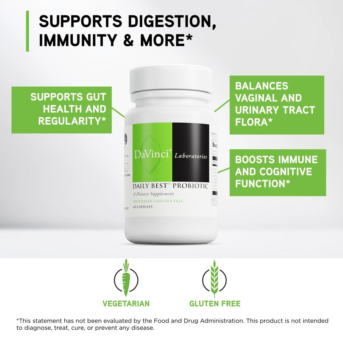 DaVinci Labs Daily Best Probiotic 25 Billion CFU - 60 Capsules - image 3