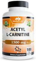 NaturaLife Labs Acetyl L-Carnitine 1500 mg - 100 Capsules