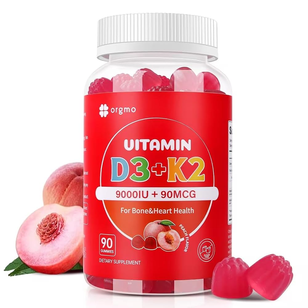 ORGMO Vitamin D3 K2 Supplement Gummies 9000 IU - 90 Gummies