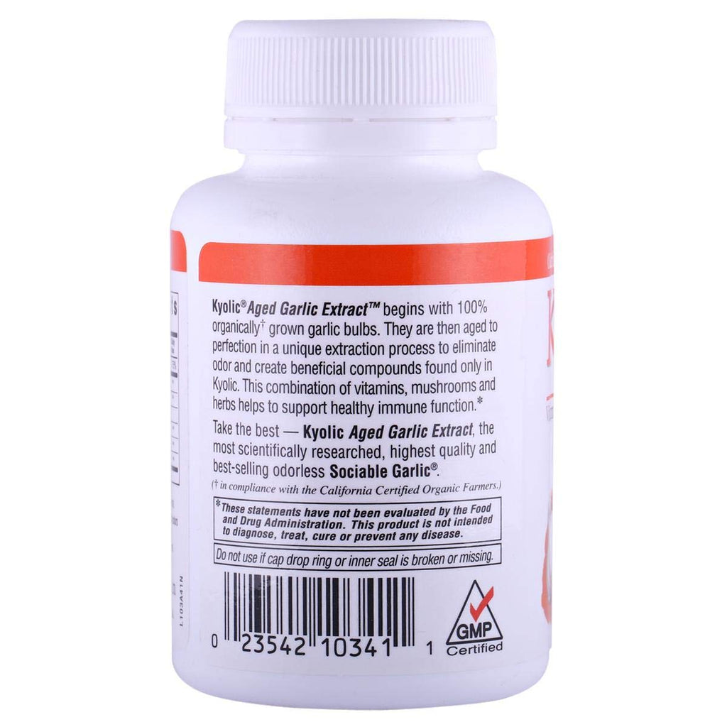 Kyolic Aged Garlic Extract Immune Formula 103 - 100 Capsules - image 2