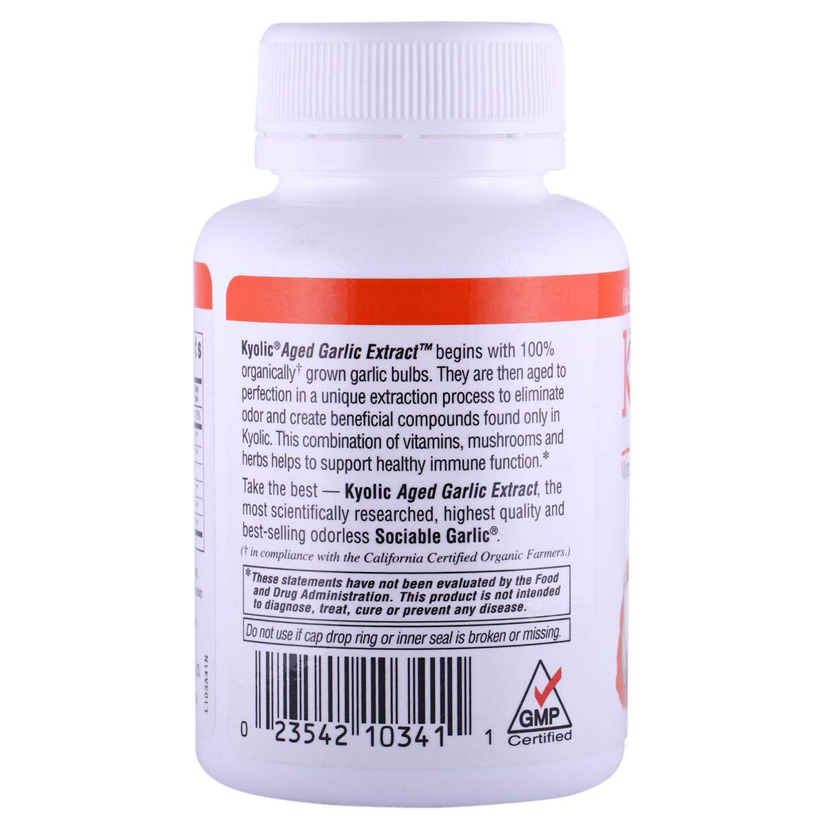 Kyolic Aged Garlic Extract Immune Formula 103 - 100 Capsules - image 2