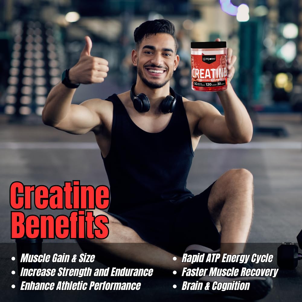 MYOTEC Creatine Monohydrate Gummies for Strength & Muscle - 120 Count - image 4