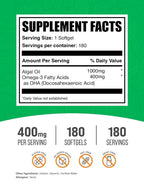 BulkSupplements Omega-3 Softgels from Algal Oil - 180 Count - image 2