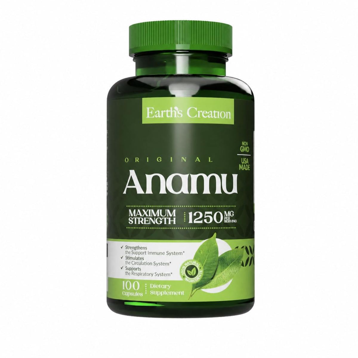 Earth's Creation Anamu Llanten 1100mg - 100 Capsules