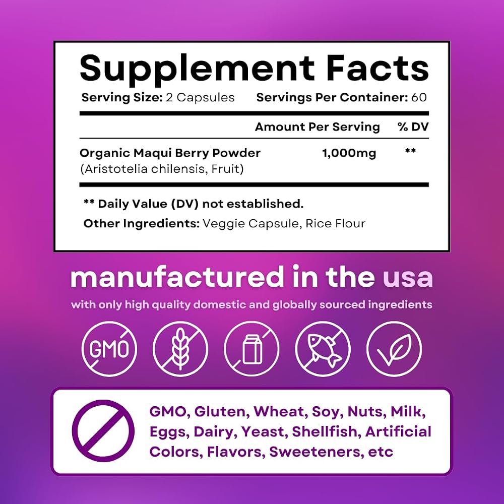 Vitapia Maqui Berry 1000mg Supplement - 120 Veggie Capsules - image 9
