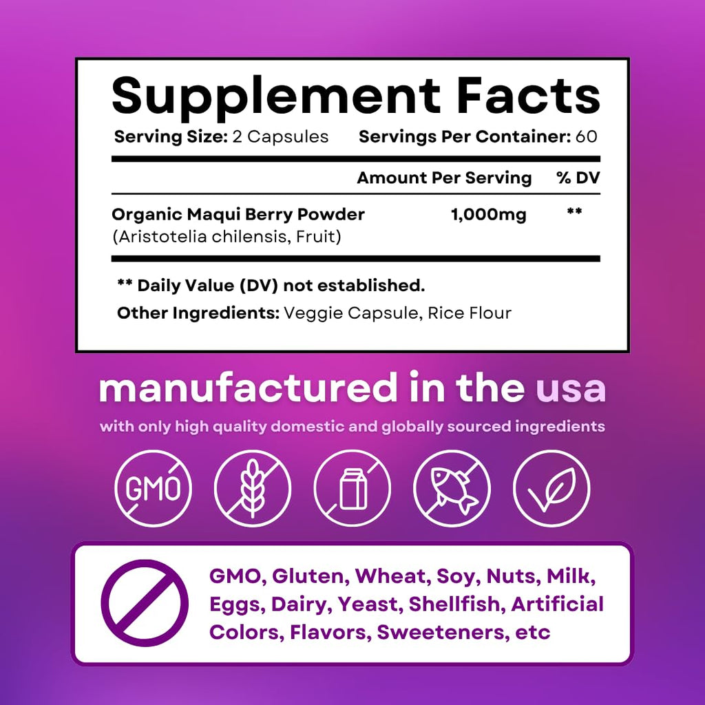Vitapia Maqui Berry 1000mg Supplement - 120 Veggie Capsules - image 9
