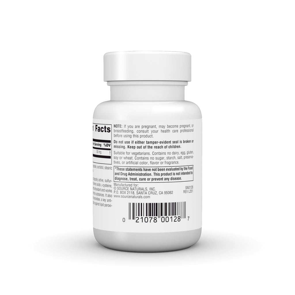 Source Naturals Reduced Glutathione 50 mg - 30 Tablets - image 4