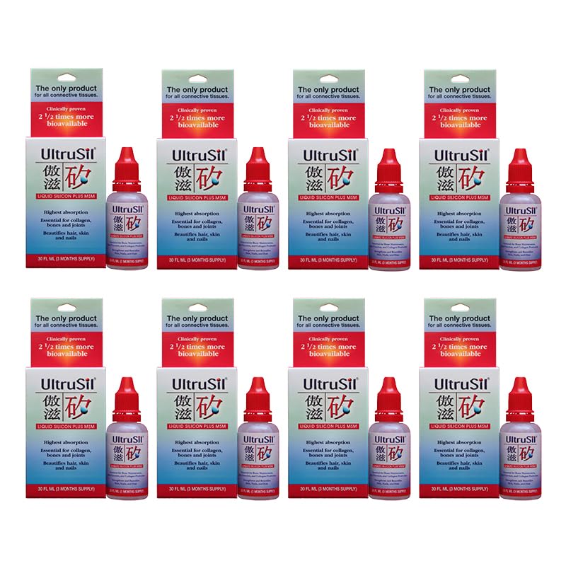 Ultru UltruSil Bioactive Silicon Plus MSM Gel - 8 Bottles
