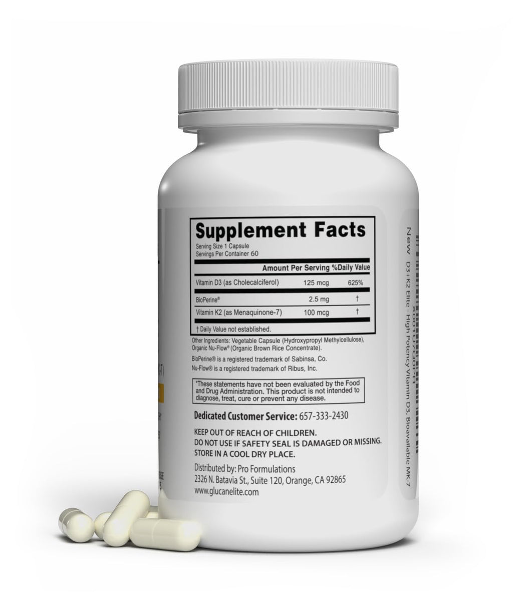 Pro Formulations MD D3 + K2 Elite Vitamin - 60 Capsules - image 2