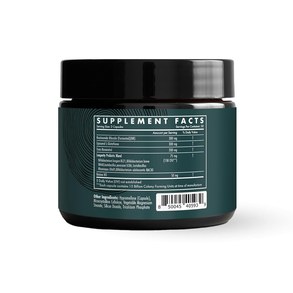 The Wellness Company Longevity NR & Glutathione Capsules - 60 Count - image 3