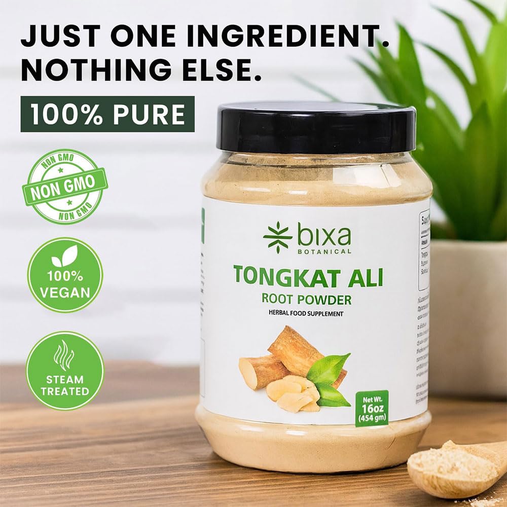 bixa BOTANICAL Tongkat Ali Root Powder for Energy - 16 oz - image 5