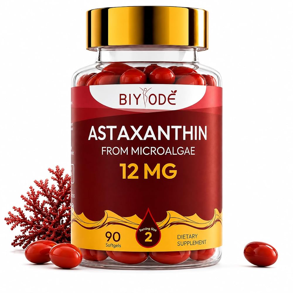 BIYODE Astaxanthin 12mg Softgels - 90 Count