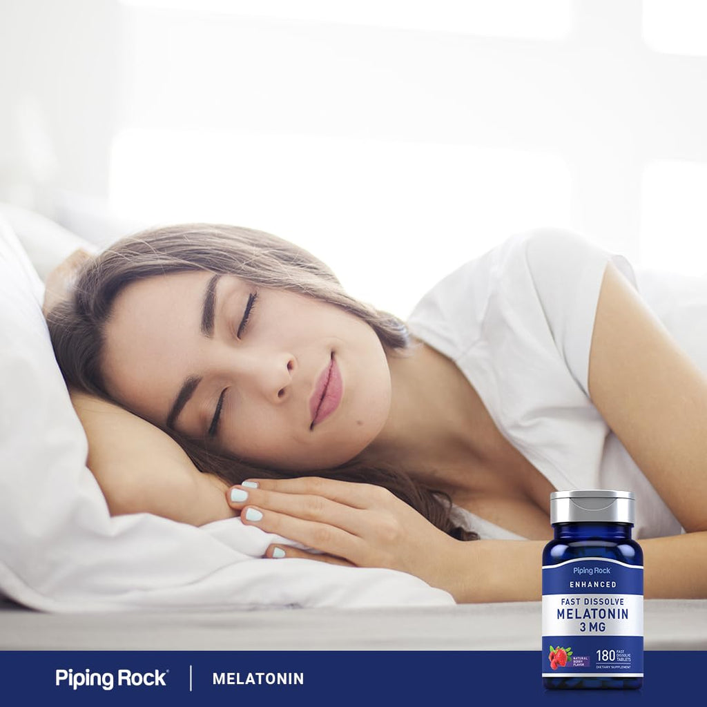 Piping Rock Melatonin 3mg Fast Dissolve Tablets - 180 Count - image 6