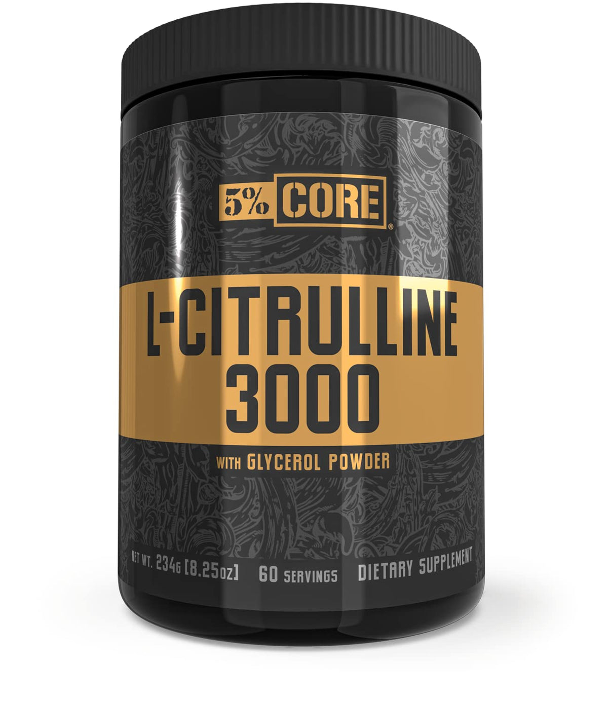 5% Nutrition Core L-Citrulline 3000mg + Glycerol Powder - 8.2 oz