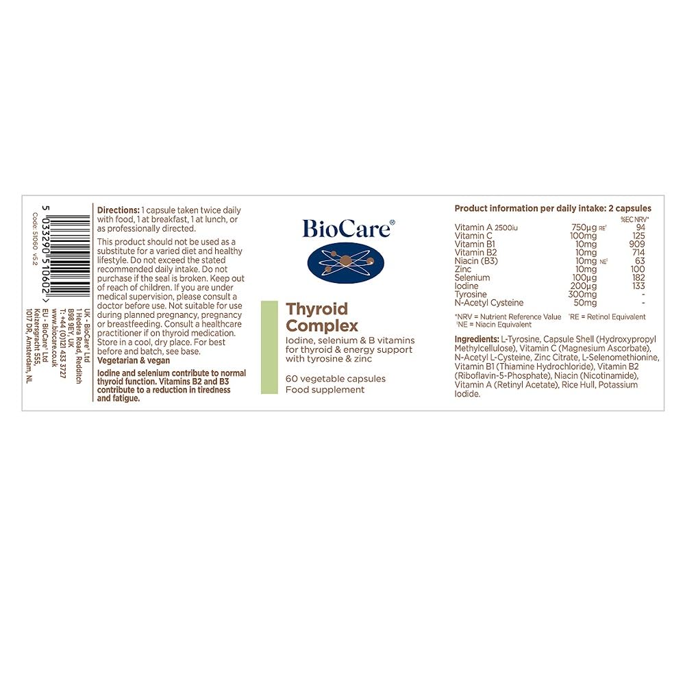 Biocare Thyroid Complex - 60 Capsules - image 8
