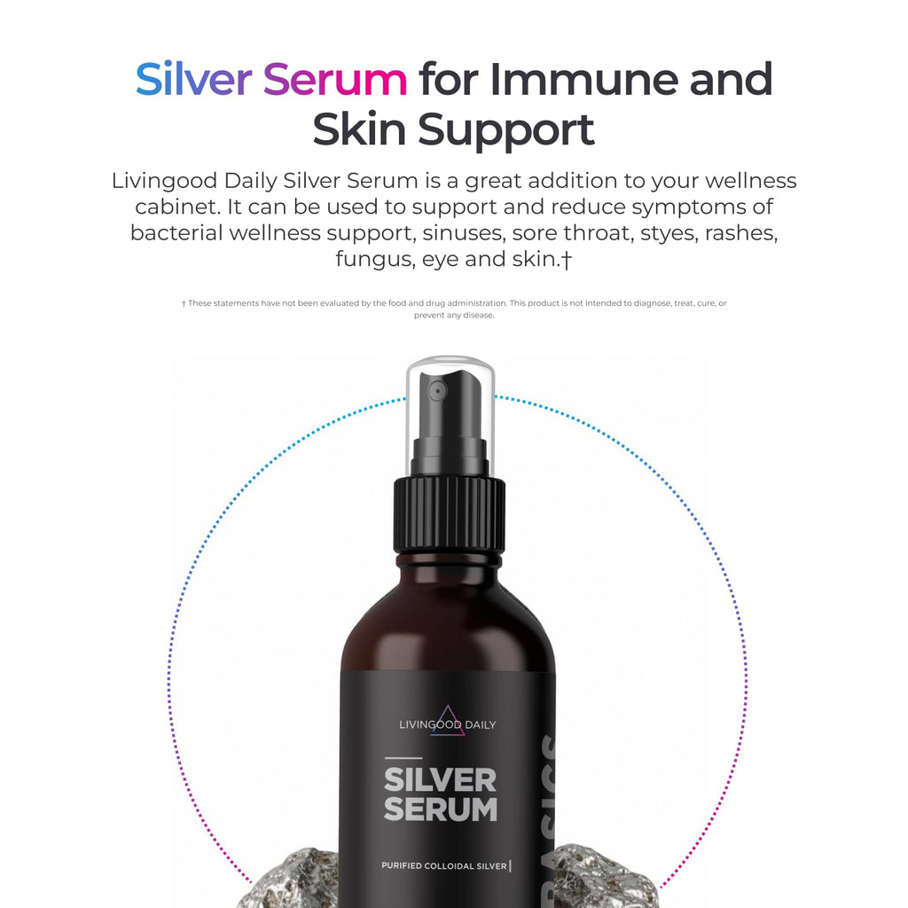 Livingood Daily Silver Serum Colloidal Silver Liquid Spray 10 ppm - 4 Fl Oz - image 2