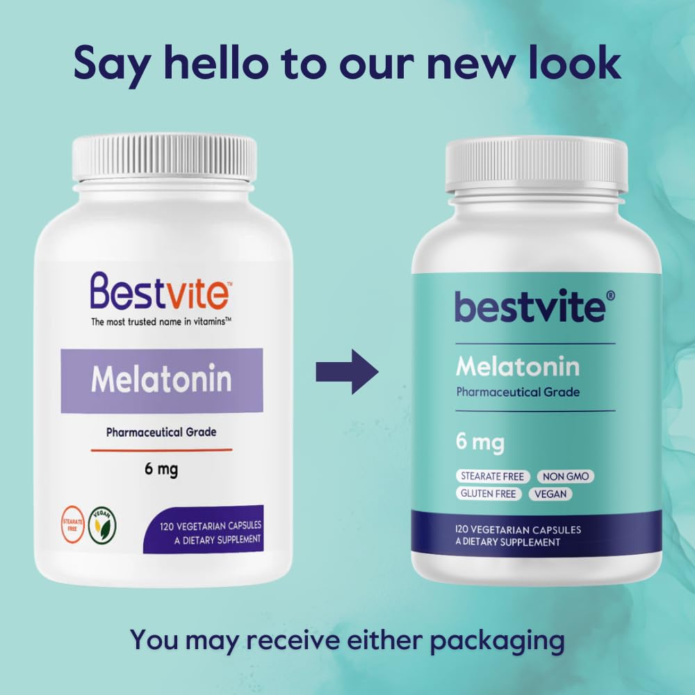 BESTVITE Melatonin 6mg Sleep Support - 240 Vegetarian Capsules - image 7