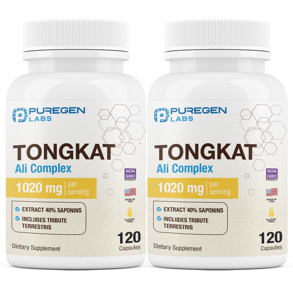 Puregen Labs Tongkat Ali Extract 200:1 Men's Health Support - 240 Capsules