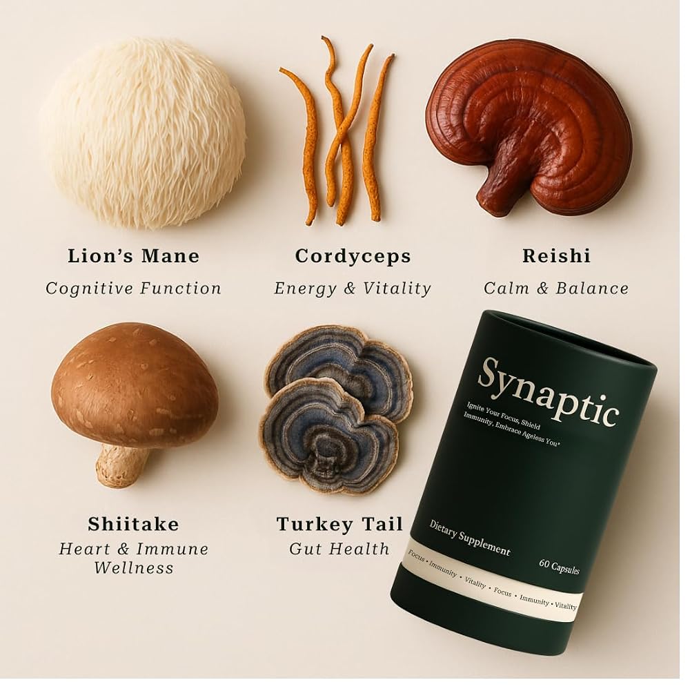Holist Synaptic 10-Mushroom Complex with Lion's Mane - 60 Capsules - image 2