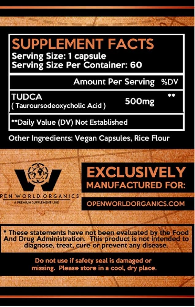 Open World Organics TUDCA 500 mg - 60 Capsules - image 3