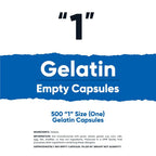 Nutricost Empty Gelatin Capsules Size 1 - 500 Count - image 2