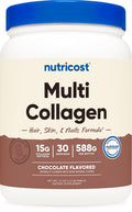 Nutricost Multi Collagen + Beauty & Protein Powder Milk Chocolate - 30 Servings