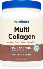 Nutricost Multi Collagen + Beauty & Protein Powder Milk Chocolate - 30 Servings