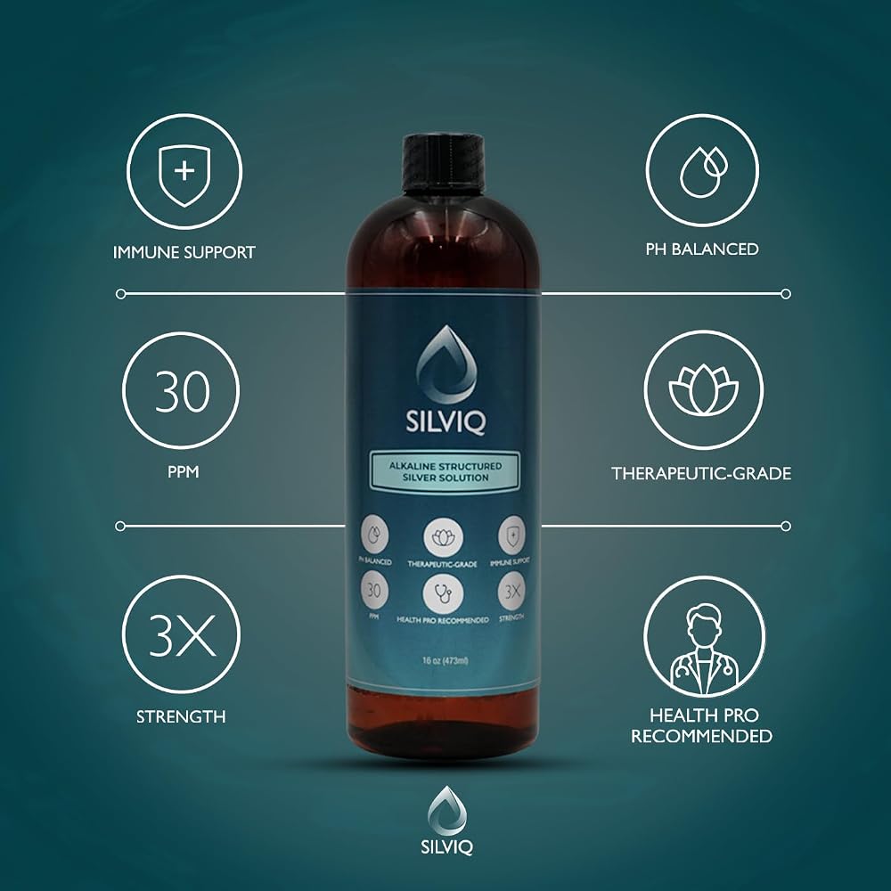 SILVIQ Structured Silver Water 30PPM Immune Support - 16 Fl Oz - image 5