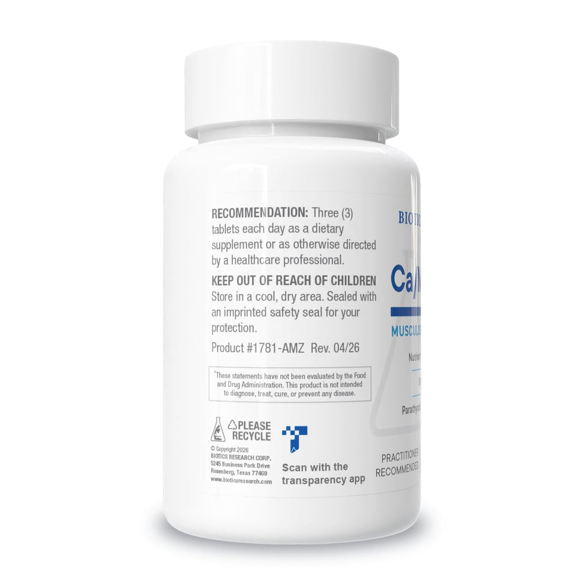 BIOTICS RESEARCH CaMg-Plus Calcium Magnesium Supplement - 60 Tablets - image 3