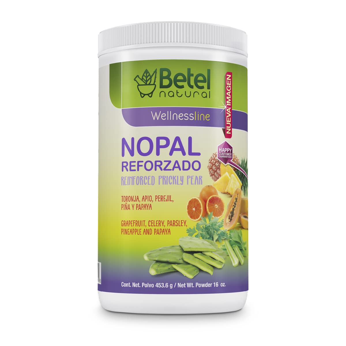 Betel Natural Prickly Pear Nopal Powder with Fruit & Herbs - 16 Oz