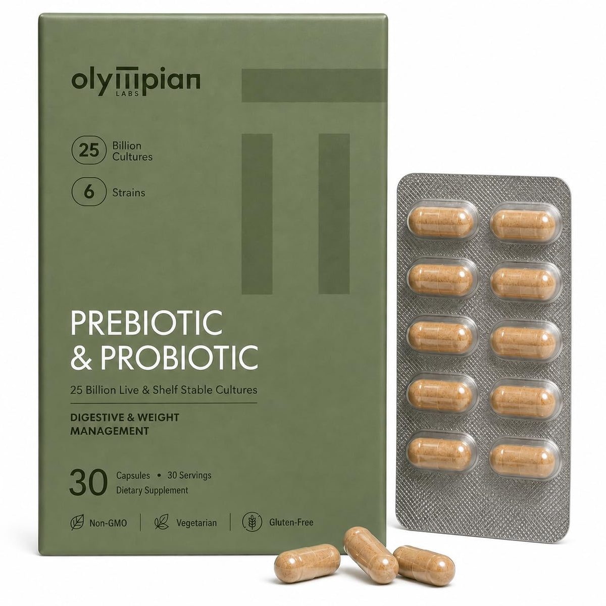 Olympian Labs Extra Strength Complete Prebiotic and Probiotic