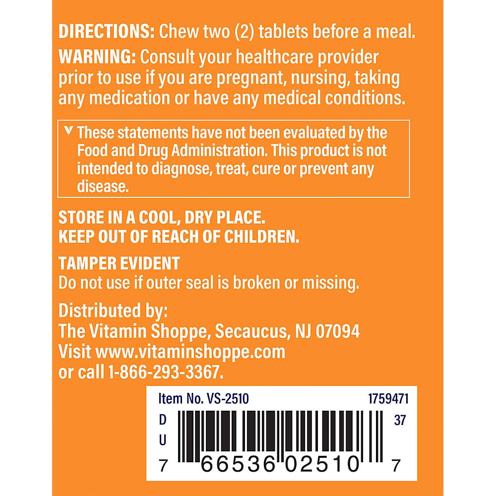 The Vitamin Shoppe DGL Licorice 760mg Stomach Soothing - 100 Tablets - image 3