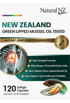 Natural NZ Green Lipped Mussel Oil 15000 Joint Support - 120 Softgels - image 7